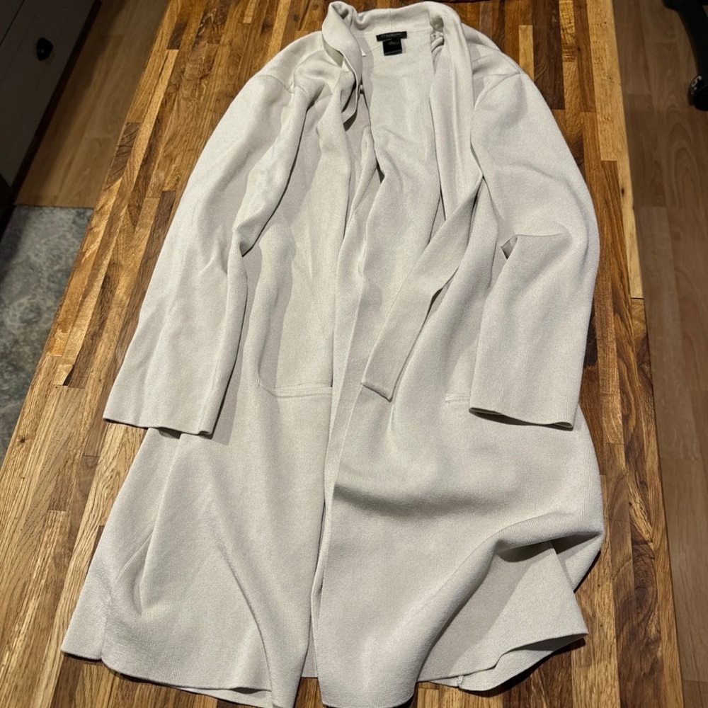 Ann taylor factory beige long Cardigan size XL